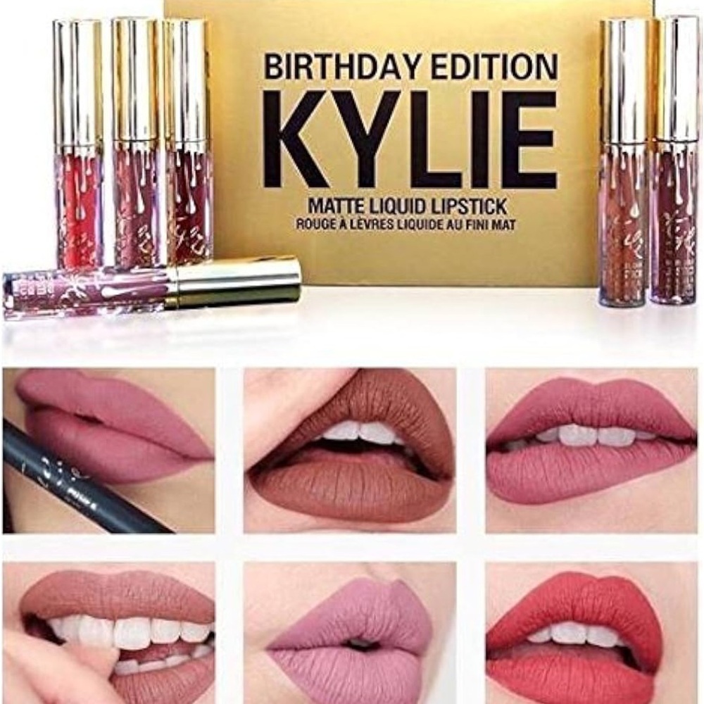 KYLIE COSMETICS BIRTHDAY EDITION 2016 MATTE LIQUID LIPSTICK 6 PIECE KIT